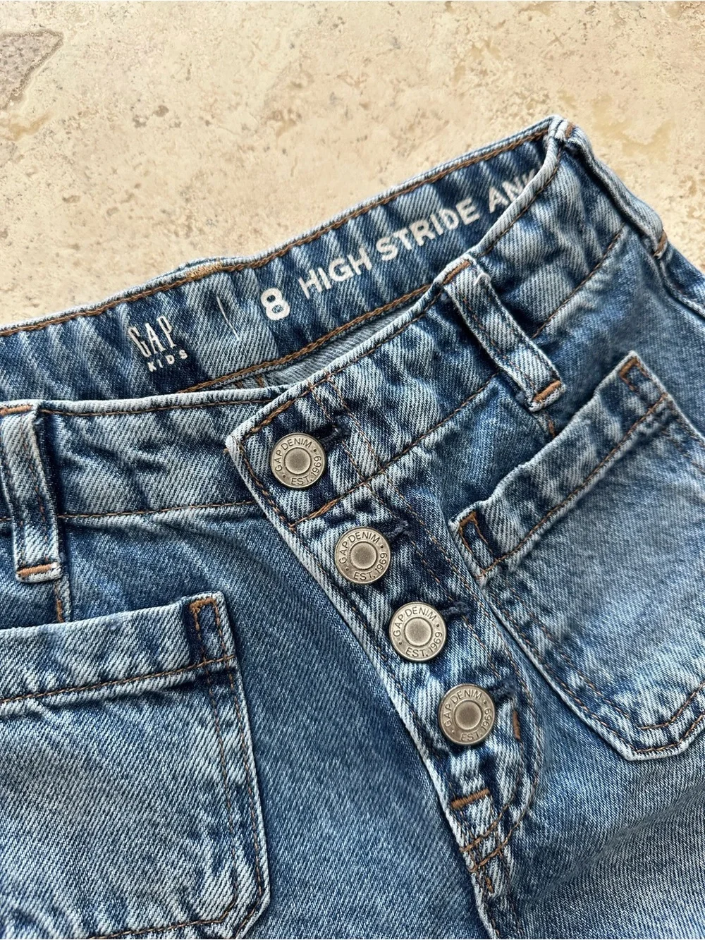 High-Rise Wide Leg Girl’s Jeans - Blue